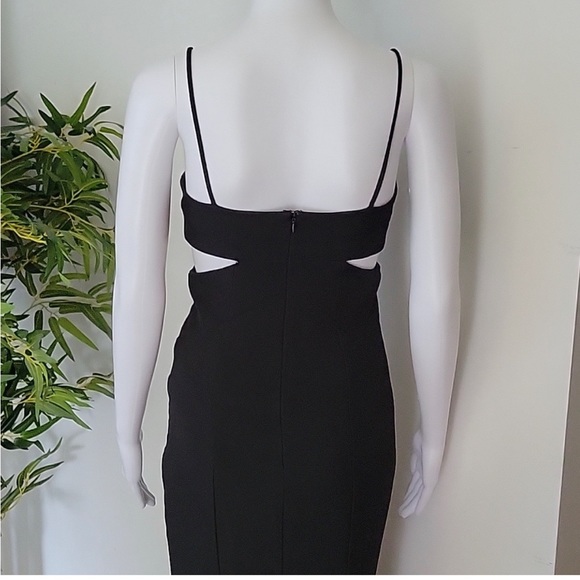 Black Cut Out Trumpet Dress - Picture 3 of 3